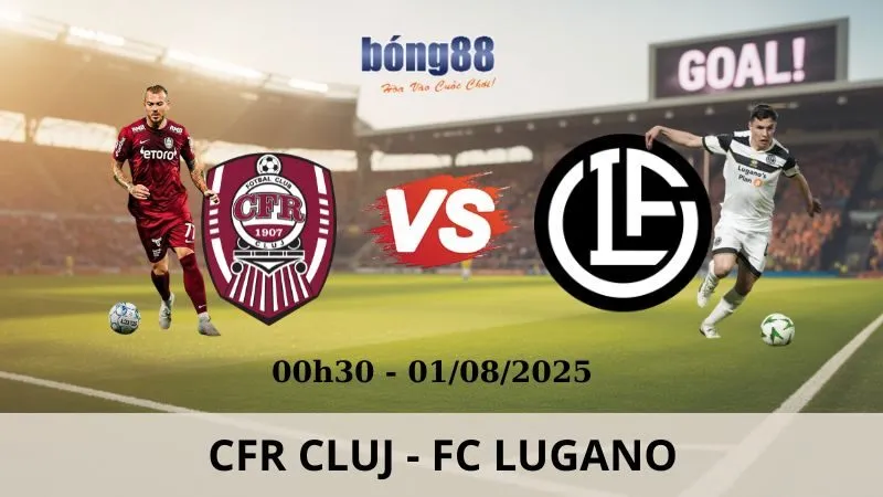 Nhận Định Bóng Đá - CFR Cluj - FC Lugano : 00h30 - 01/08/2025 - Europa League